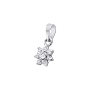 Tamie 0.25 Carat Natural Diamond Round cut Prong Set  Cluster Pendant Necklace