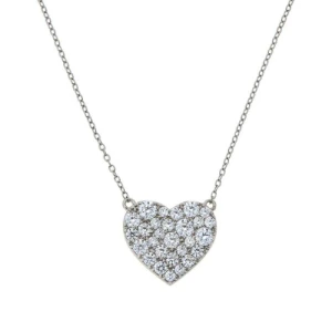 Triniece 0.32 Carat Natural Diamond Round cut Pave Set  Cluster Pendant Necklace