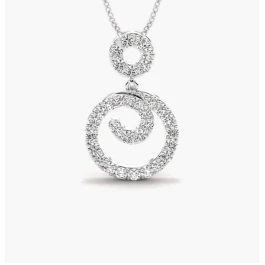 0.52 Carat Natural And Lab Created Round Diamond Drop Pendant