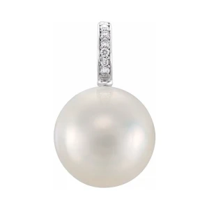 Vaida Freshwater Pave Set Pearl Gemstone Necklace