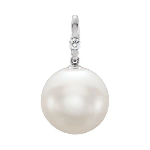 Questa Rose Gold Semi Bezel Pearl Gemstone Necklace