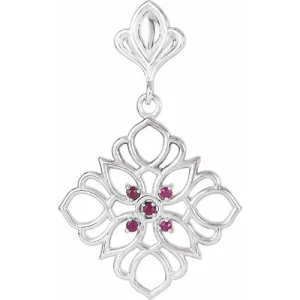 Patralekha Lab Grown Ruby Rose Gold Prong Set  Necklace