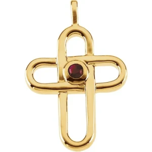 Pinja Natural Ruby White Gold Bezel Set  Necklace
