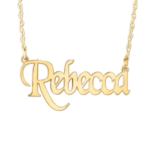 Yellow Gold Rebecca Designer Pendant Necklace