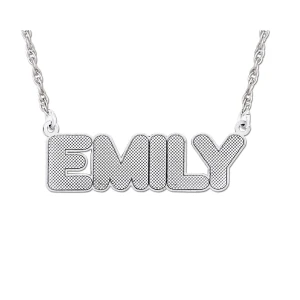 Silver Emily  Designer Pendant Necklace