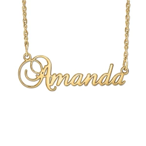 Yellow Gold Amanda Designer Pendant Necklace