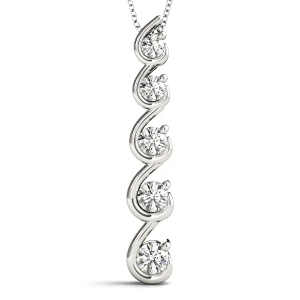 Wilson Natural Diamond Silver Journey Pendant Necklace