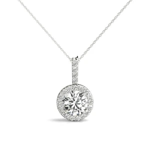 Trine Lab-Created Diamond Silver 4 Prong 