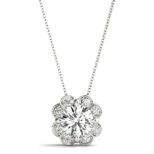 Taletha Natural Diamond Silver 4 Claw Set 