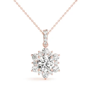 Tiare Natural Diamond Rose Gold 4 Prong 
