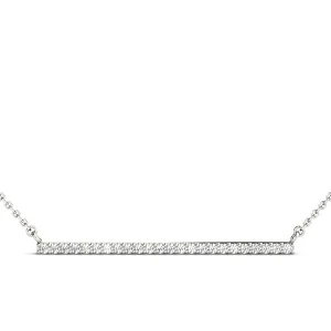 Gabriella Lab-Created Platinum Bar Set Diamond Necklace