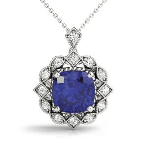 Preetha Blue Sapphire Platinum 4 Prong 
