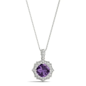 Tahirah Amethyst Platinum 4 Prong 