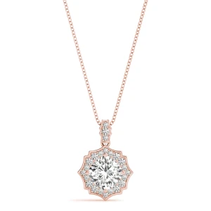 Taliana Natural Diamond Rose Gold 4 Prong 