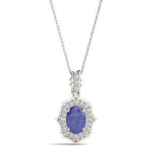 Premila Blue Sapphire White Gold 4 Prong 