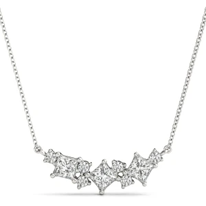 Thorn Lab-Created Diamond Princess cut Prong Set Chain Necklace
