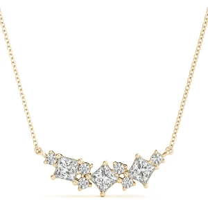 Thorn Lab Grown Diamond Yellow Gold Prong Set Chain Necklace