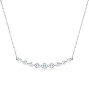 Asher Natural Diamond Platinum Bezel Set Chain Necklace