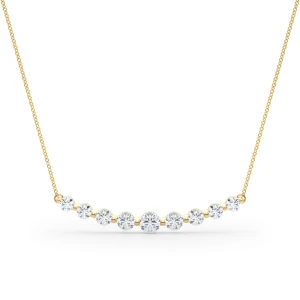 Asher Natural Diamond Yellow Gold Bezel Set Chain Necklace