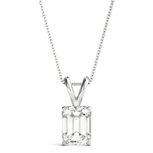 Brikya Natural Diamond Silver 4 Prong  Necklace