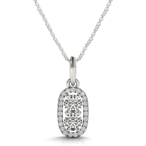 Dorothy Lab-Created Diamond Platinum Prong Set Drop Pendant Necklace