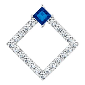 Prestha Blue Sapphire White Gold 4 Prong 