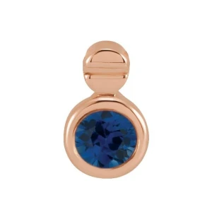 Prita Blue Sapphire Rose Gold Bezel Set 