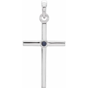 Puji Blue Sapphire White Gold Bezel Set 