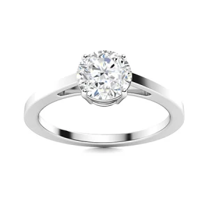 Chanelle Natural Platinum 4 Prong Solitaire Diamond Ring