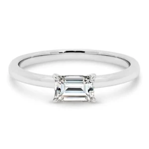 Clemence Natural Rose Gold 4 Prong Solitaire Diamond Ring