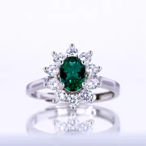Bria Emerald Rose Gold  Diamond Ring
