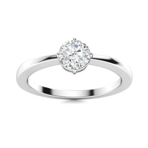 Chermel Natural Round cut 4 Prong  Solitaire Diamond Ring