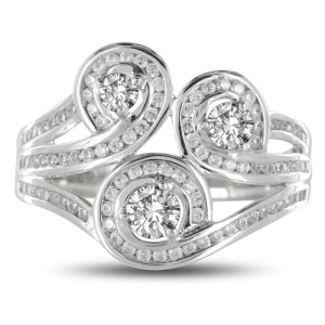 Lydia 0.55 Carat Natural Round cut Prong  Statement Diamond Ring