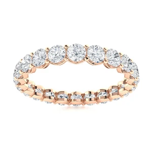 Ellice Natural Rose Gold Prong  Diamond Ring