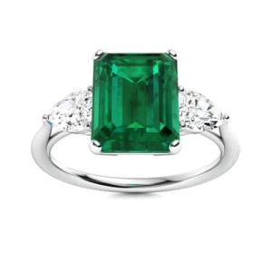 Bexley Emerald Yellow Gold  Diamond Ring