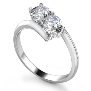 Myanna 0.30 - 1.00 Carat Lab-Created Round cut 4 Prong Two Stone Diamond Ring