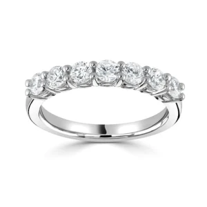Dorka Lab Grown White Gold 4 Prong 7 Stone Diamond Ring