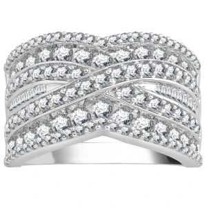 Eirene 0.41 Carat Lab-Created Round cut Pave set  Statement Diamond Ring