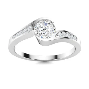Dulcibella 0.10 - 0.20 Carat Lab-Created Round cut Tension  Promise Diamond Ring