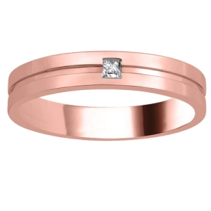 Emily Lab-Created Rose Gold 4 Prong Mens Diamond Ring