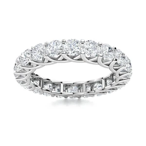 Earla Lab-Created White Gold 4 Prong  Diamond Ring