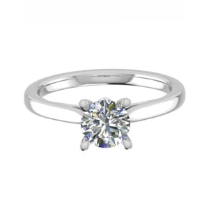  Charisma Natural Platinum 4 Prong Solitaire Diamond Ring