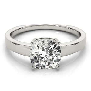 Biana Natural Diamond Platinum 4 Prong Classic Solitaire Engagement Ring