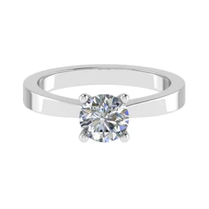 Chasity Natural Platinum 4 Prong Solitaire Diamond Ring