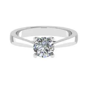  Caty Natural 4 Prong Solitaire Diamond Ring