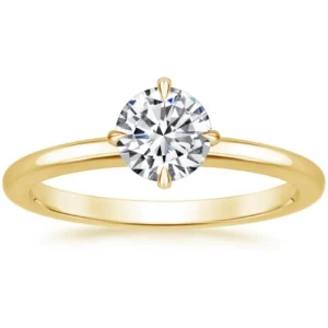 Cari Natural Platinum 4 Prong Solitaire Diamond Ring