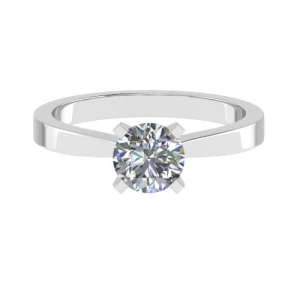 Cecille Lab-Created Round cut 4 Prong  Solitaire Diamond Ring