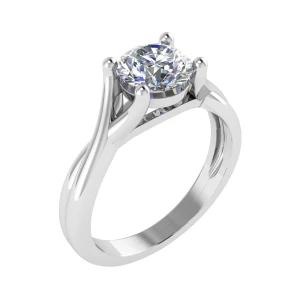 Cammi Lab-Created Yellow Gold 4 Prong Solitaire Diamond Ring
