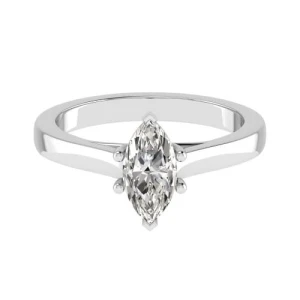  Cedra Natural Yellow Gold 6 Prong Solitaire Diamond Ring