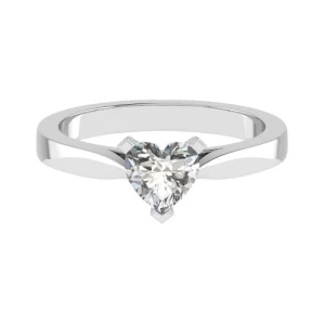 Camlyn Natural Platinum 4 Prong Solitaire Diamond Ring
